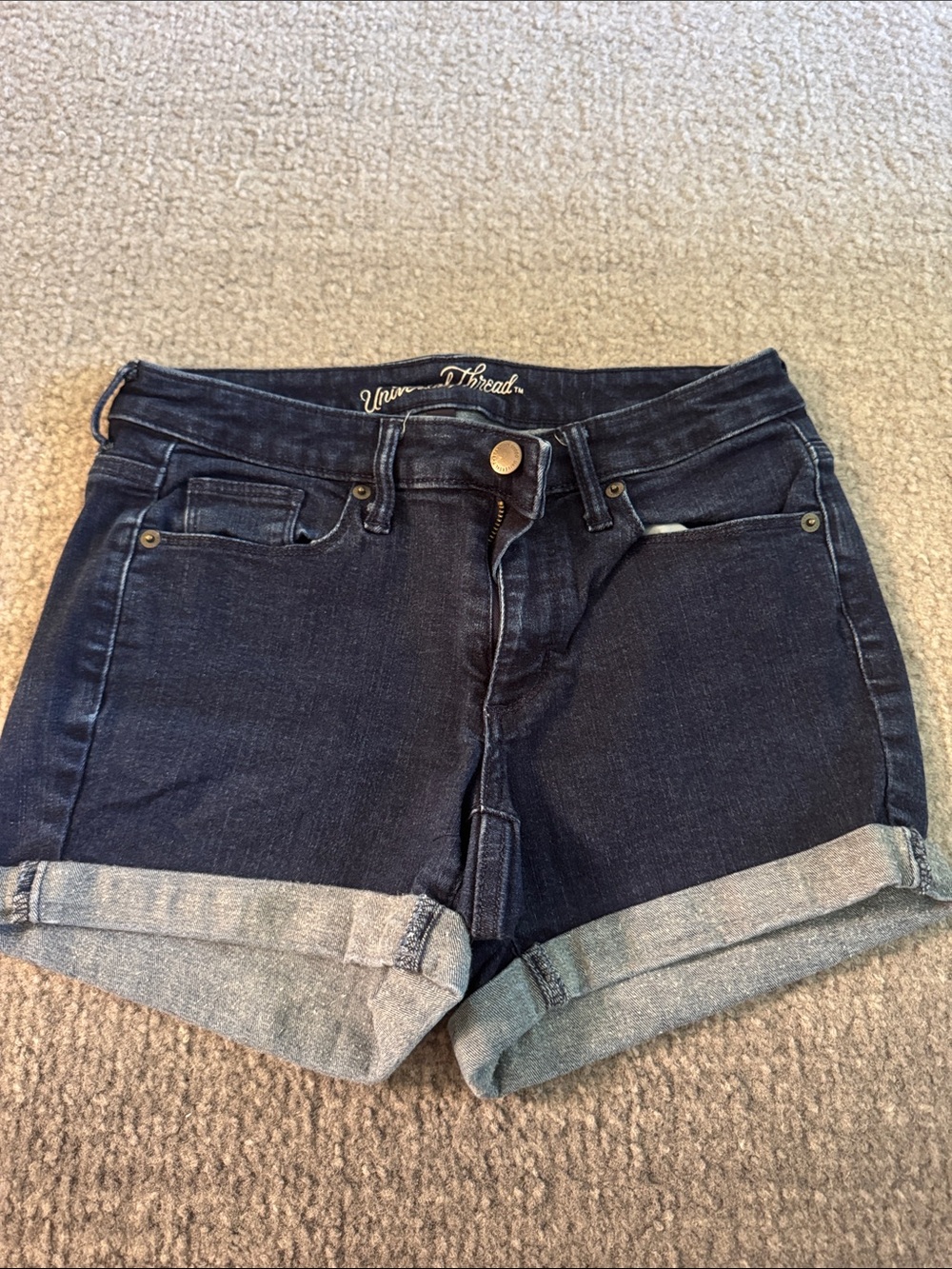 Universal Thread Dark blue Cuffed Jean Shorts